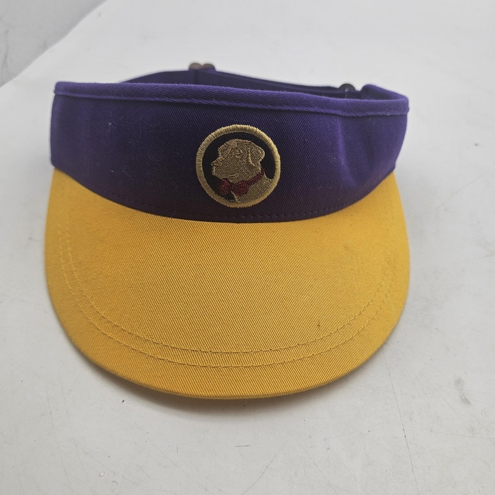 Southern Proper Hat Visor Strap Back Purple Gold Dog Embroidered Mens One Size